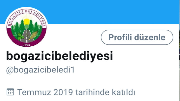 Boğaziçi Belediyesi Twitter'da.