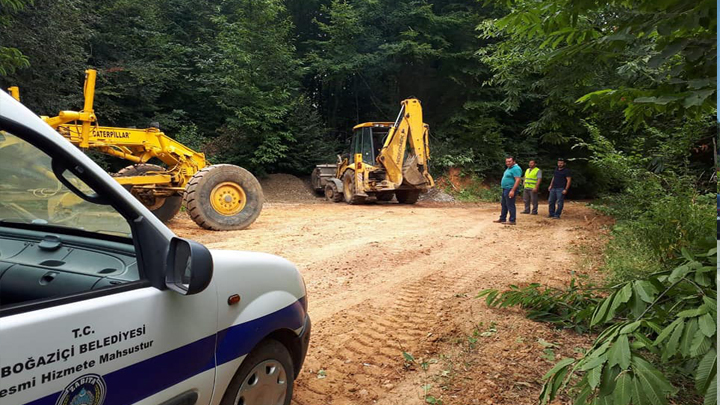 BAHÇE YOLLARINDA GENİŞLETME VE DÜZELTME ÇALIŞMALARIMIZDA SON DURUM